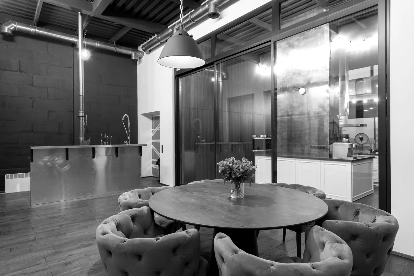 The dining table