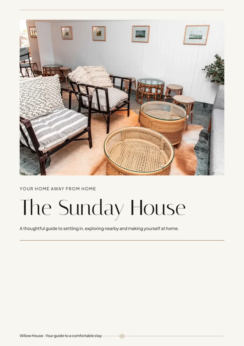Boutique Hotel vacation rental welcome book cover