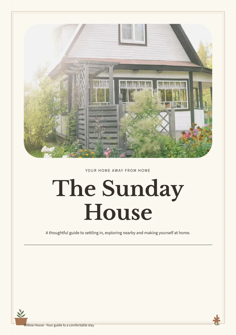 Country Farmhouse vacation rental welcome book cover