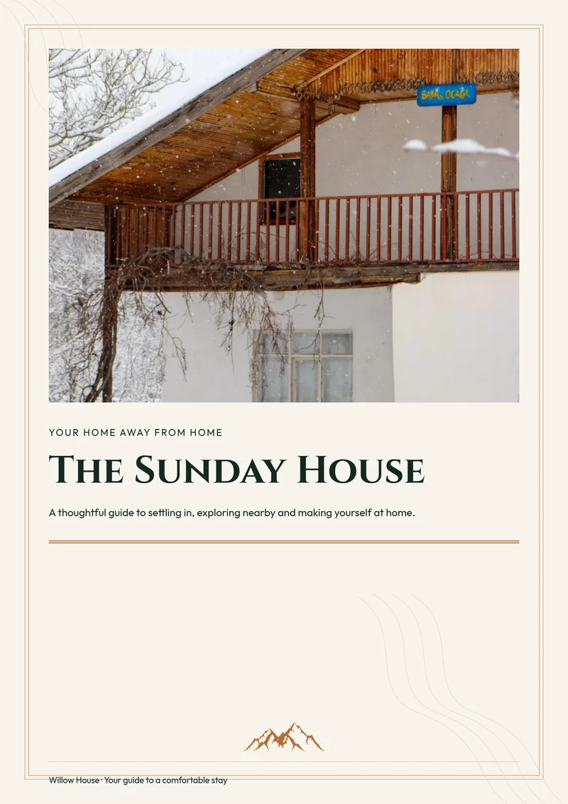 Mountain Lodge vacation rental welcome book cover