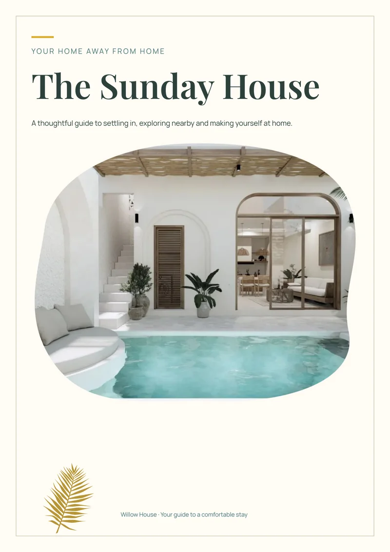 Tropical Retreat vacation rental welcome book cover