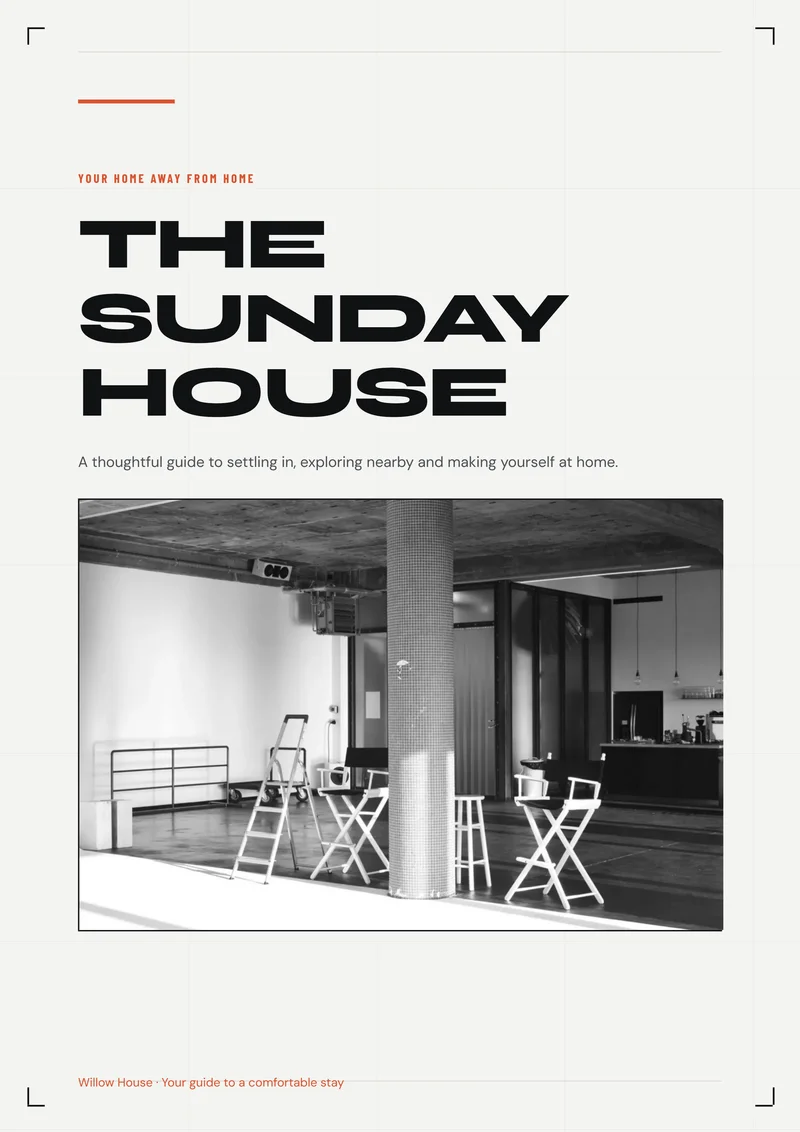 Urban Loft vacation rental welcome book cover