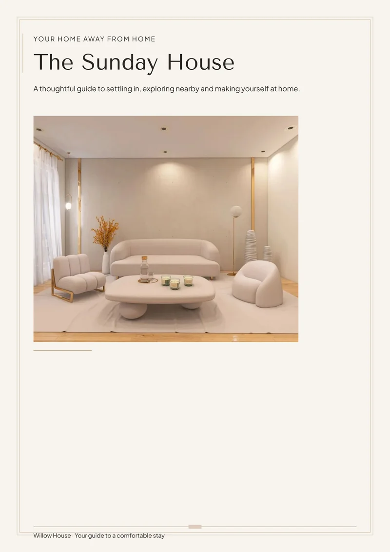 Warm Neutral vacation rental welcome book cover